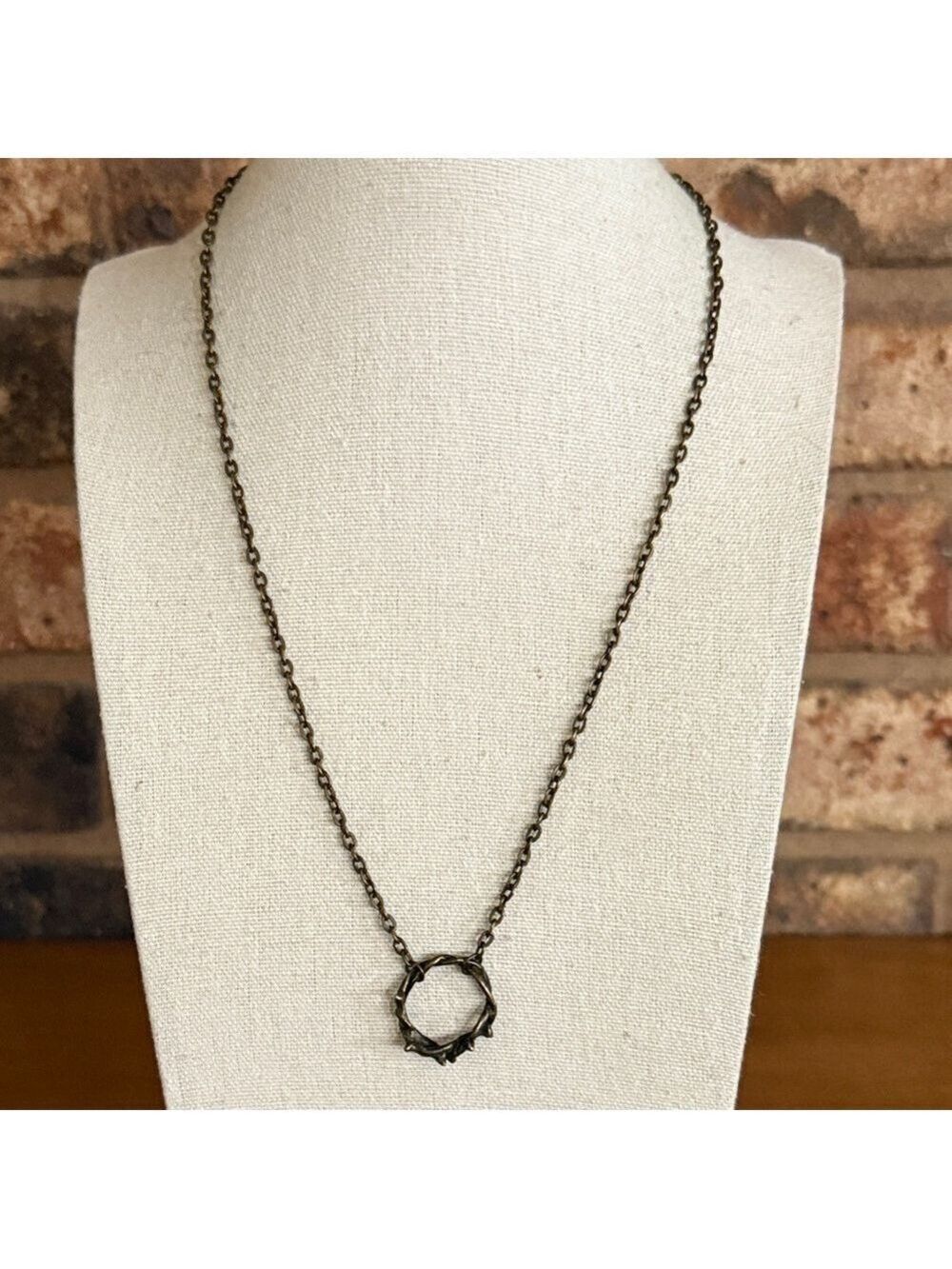 Crown of Thorns Bronze Christian Necklace